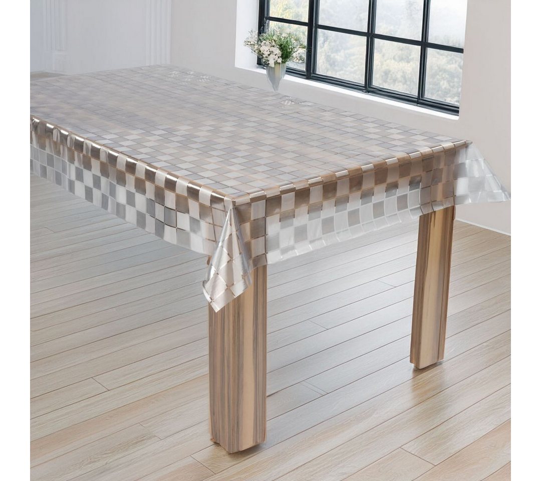laro Tischdecke Laro Premium Line 0,3mm weich transparente Muster Tischdecke Folie PVC – Bild 2 von 5