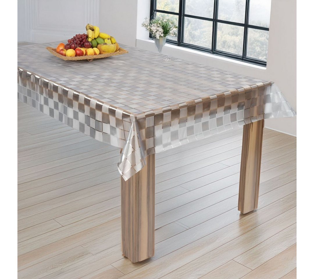 laro Tischdecke Laro Premium Line 0,3mm weich transparente Muster Tischdecke Folie PVC – Bild 3 von 5
