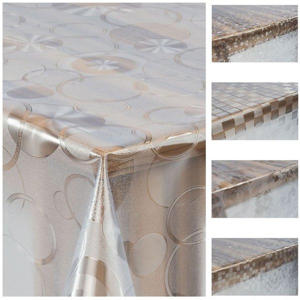 laro Tischdecke Laro Premium Line 0,3mm weich transparente Muster Tischdecke Folie PVC