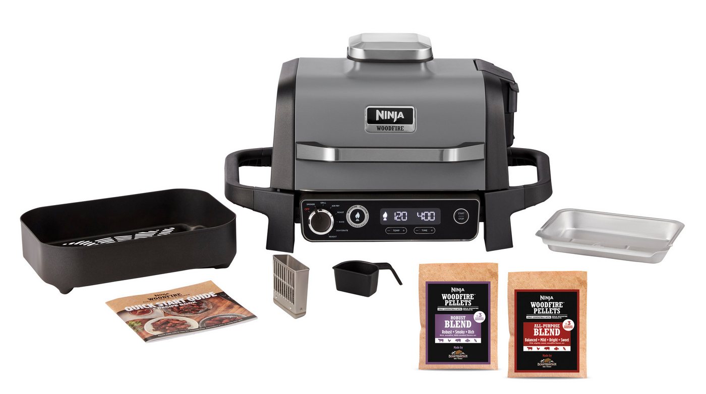 NINJA Tischgrill Ninja Woodfire OG701EU, 2400 W, Elektrischer Outdoor Grill – Bild 2 von 5