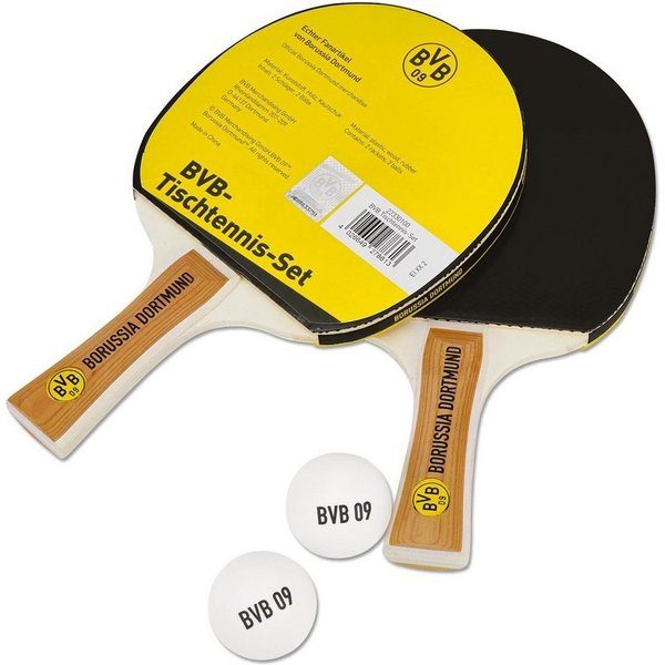 BVB Tischtennisschläger BVB Tischtennis-Set (Set, 4-tlg., mit Bällen, - mit Tasche)