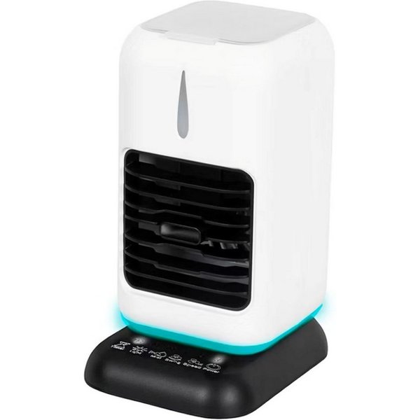 Ambiano Tischventilator Ambiano Tischluftkühler mit LED, 3 Stufen, Timer & 450ml Tank, Luftkühlung und Luftbefeuchtung für ein angenehmes Raumklima