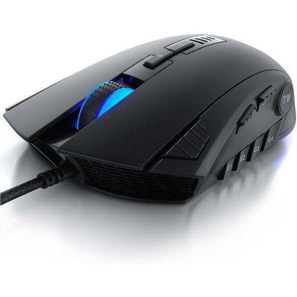 Titanwolf mit 24000 DPI & Gewichtstuning, 12 programmierbare Tasten, RGB Mäuse (kabelgebunden, 500 dpi, USB-Kabelgebunde Mouse, Sensor Avago 3360, Polling-Rate 