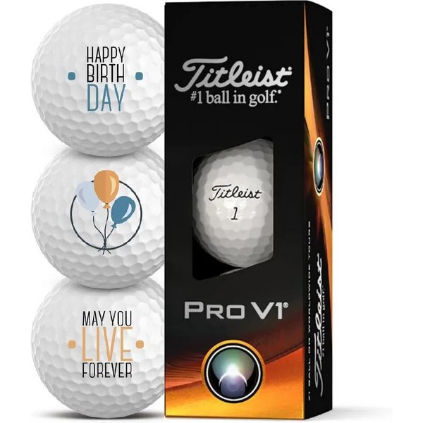 Titleist Golfball Pro V1 "Happy Birthday" Geburtstags Golfbälle (1-St)