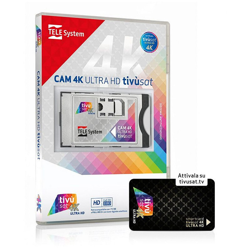 TivuSat Telesystem CI+ Modul / CAM 4K ULTRA HD inklusive BLACK Smartcard
