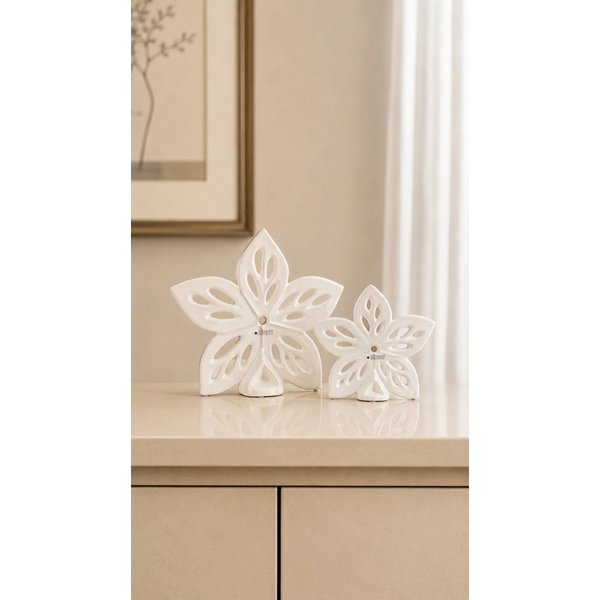 TIZIANO - DESIGN & EMOTIONS Dekofigur Deko Blume Elara creme-weiß
