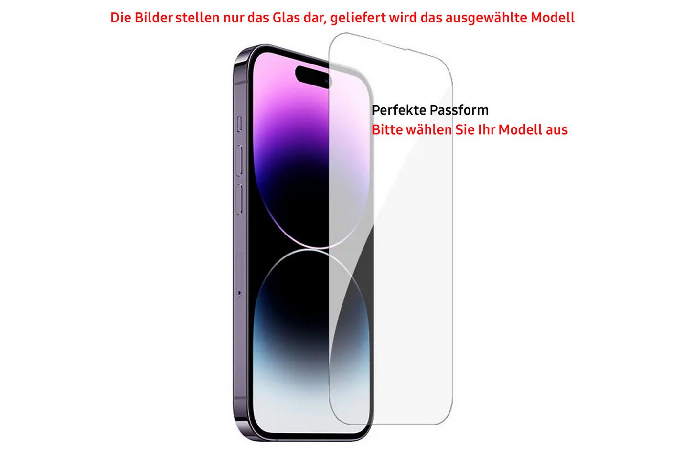 TK-Handel Displayschutzfolie Hülle Panzerglas Cover Silikon Case Kameraschutz Handyhülle Glas Folie für iPhone 15 Pro Max, Bumper, Kamera, full, screen, screen  – Bild 3 von 5