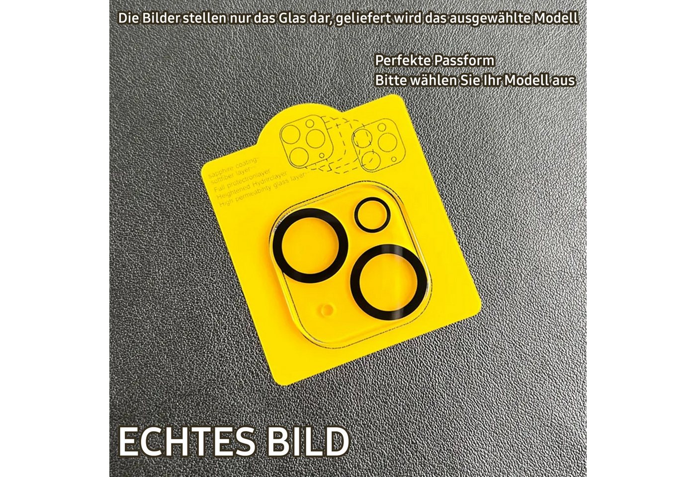 TK-Handel Displayschutzfolie Hülle Panzerglas Cover Silikon Case Kameraschutz Handyhülle Glas Folie für iPhone 15, Bumper, Kamera, full, screen, screen protecto – Bild 4 von 5