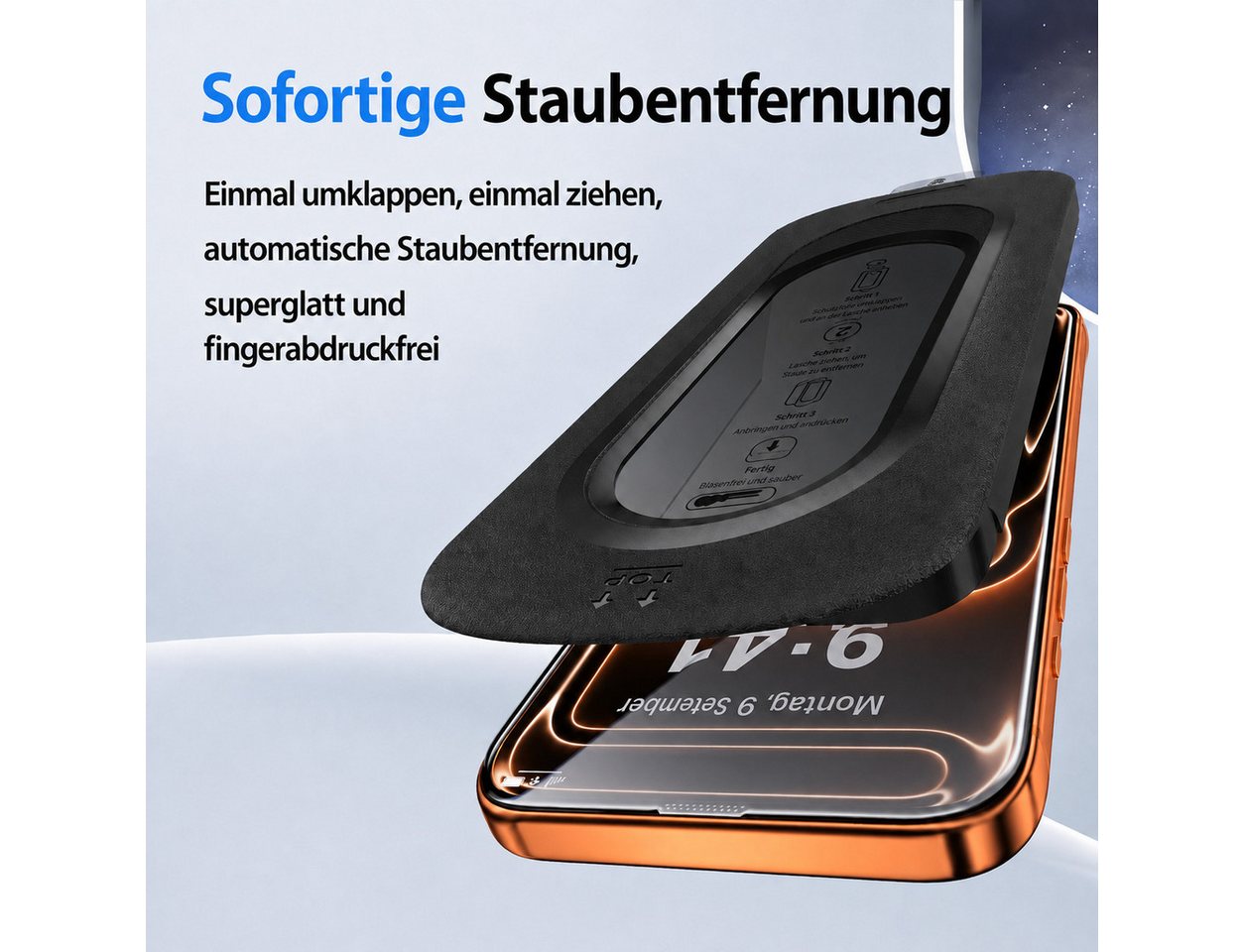 TK-Handel Displayschutzfolie panzerglas 9H Blickschutz Schutzglas Schutzfolie Glas Folie für iPhone 16E iPhone 17E, Displayschutzfolie, Displayschutz, Hartglas, – Bild 4 von 5