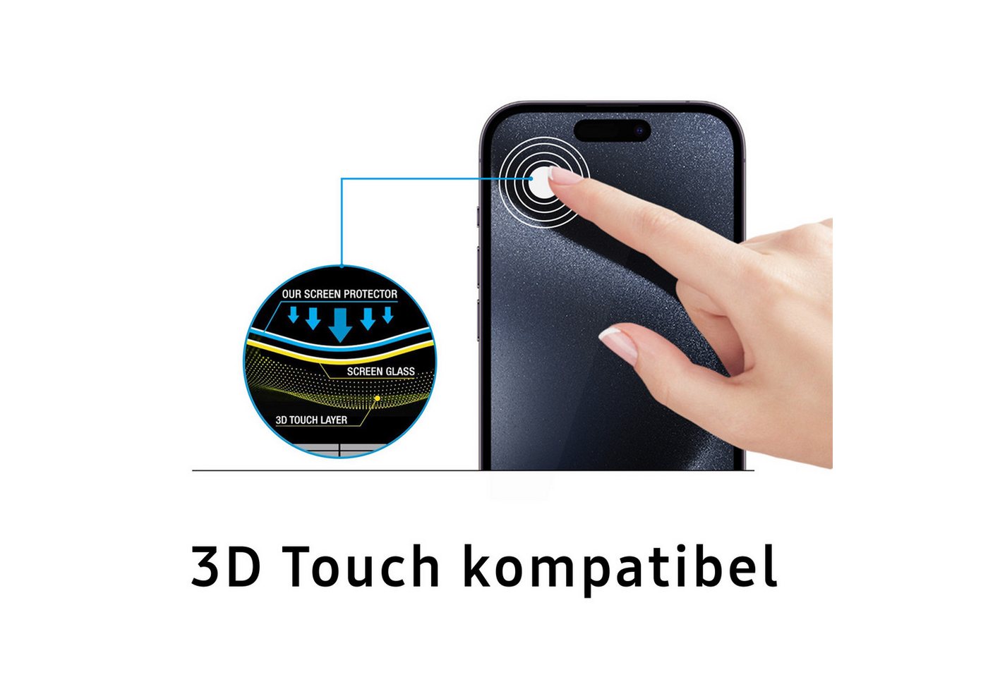 TK-Handel Displayschutzfolie panzerglas 9H Sichtschutz Schutzglas Schutzfolie Glas Folie für iPhone 16 Pro Max, Displayschutzfolie, Displayschutz, Hartglas, Dis – Bild 4 von 5