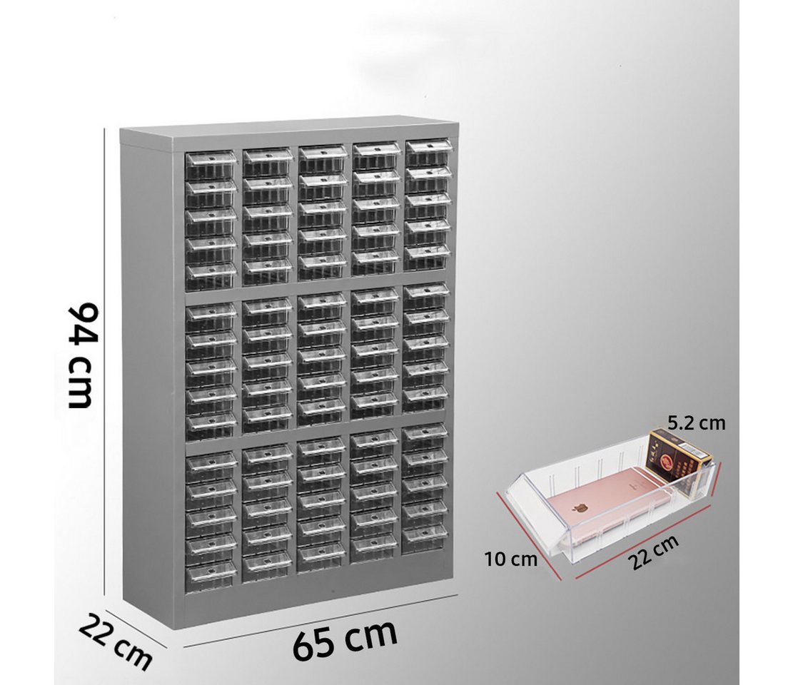 TK-Handel Sortimentskasten Metall Regal Lagerbehälter Lagerboxen Sichtlagerboxen Kleinteile Lager (Schraubenregal, Schrank), Sturzsicher, kleinteilemagazin, Lag – Bild 4 von 5