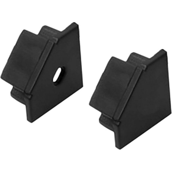 tktrading24 LED-Stripe-Profil A19 LED Profil Schwarz mit Abdeckung - Premium Eckprofil 90°