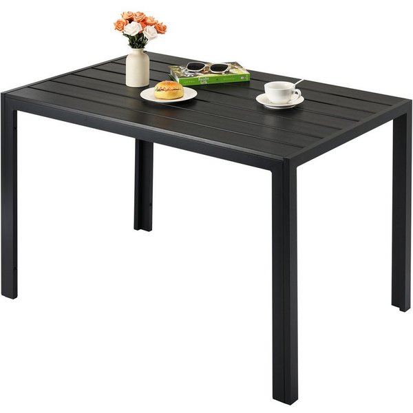TLGREEN Gartentisch 110x70cm WPC Balkontisch,Rechteckiger Terrassentisch, Esstisch Outdoor (Hitze- und Wetterbeständig, rutschfest, Brettbreite 9cm)