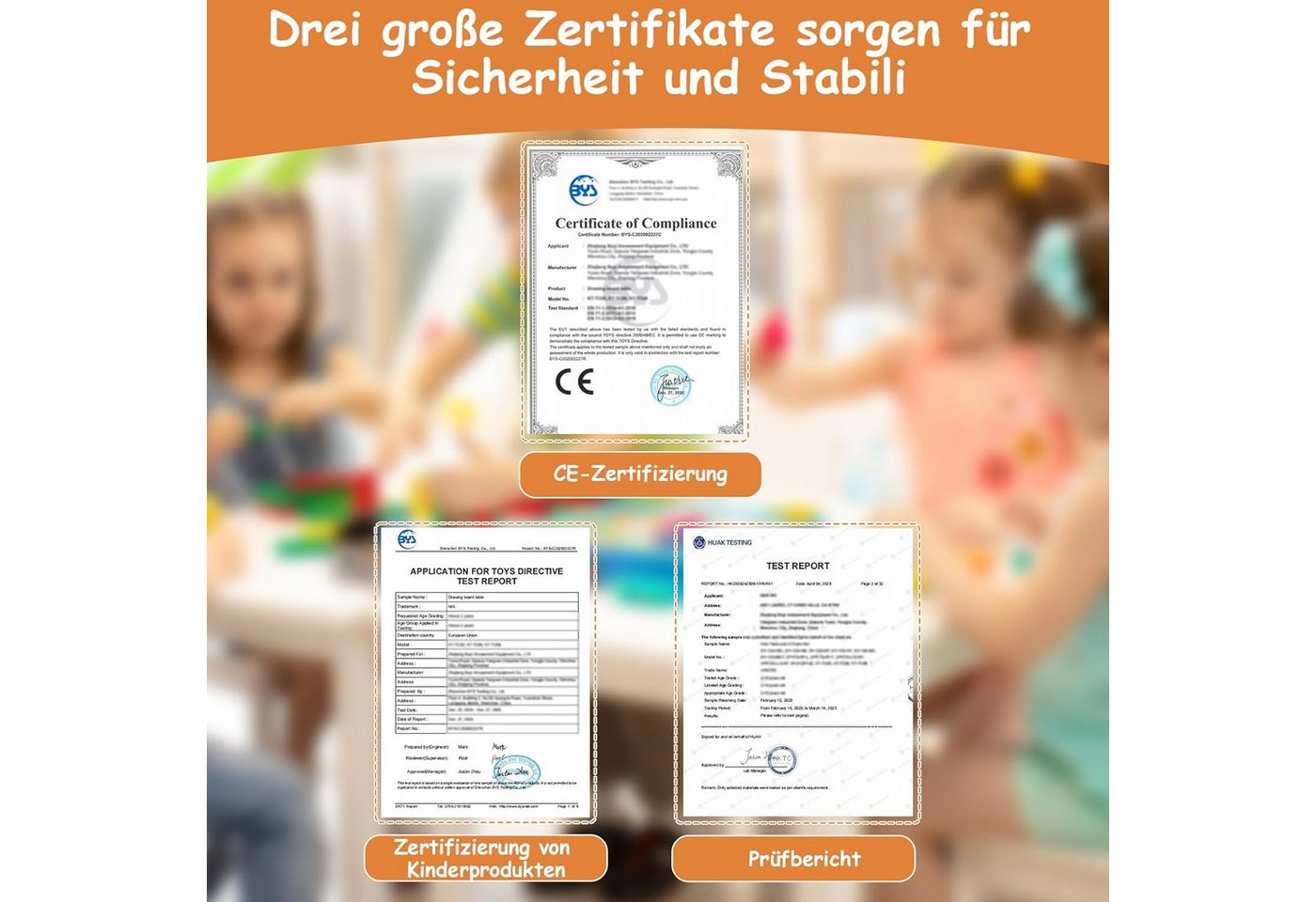 TLGREEN Kindertisch mit 6 Stühlen, Kindertischgruppe Höhenverstellbar, Kinder Tisch Stuhl Set – Bild 2 von 5