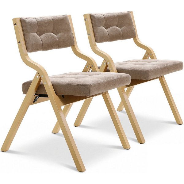 TLGREEN Klappstuhl,Küchenstuhl mit gepolstertem Sitz, (2 St), ergonomisch, platzsparend, rutschfest & stabil