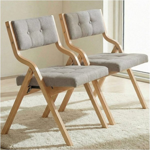 TLGREEN Klappstuhl,Küchenstuhl mit gepolstertem Sitz, (2 St), ergonomisch, platzsparend, rutschfest & stabil