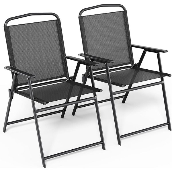 TLGREEN Klappstuhl 2/4-er Set Eisen-Gartenstuhl,Campingstuhl aus Texteline-Gewebe, (2 St), Bis 120kg,für Garten, Terrasse, Balkon und Camping