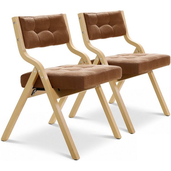 TLGREEN Klappstuhl,Küchenstuhl mit gepolstertem Sitz, (2 St), ergonomisch, platzsparend, rutschfest & stabil