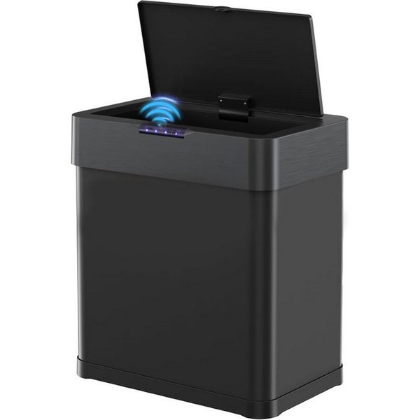 TLGREEN Mülleimer mit Sensor,automatischer Abfalleimer 30/50/60 L, mit Klemmring für Müllbeutel,Softclose-Deckel, Stahl