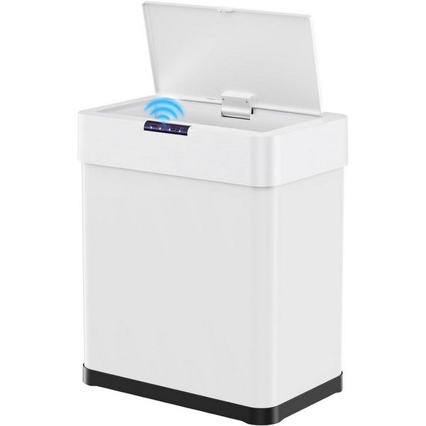 TLGREEN Mülleimer mit Sensor,automatischer Abfalleimer 30/50/60 L, mit Klemmring für Müllbeutel,Softclose-Deckel, Stahl