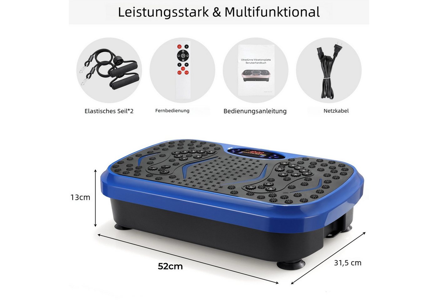 TLGREEN Vibrationsplatte 99 Stufen 5 Trainingsprogramme,Kompaktes Design, Leiser Motor, 99 Intensitätsstufen, Fitness Vibrationsboard für Zuhause, Fettverbrennu – Bild 2 von 5