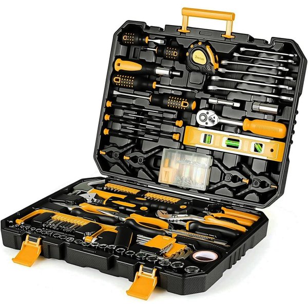 TLGREEN Werkzeugset Haushaltskoffer, (198-teiliger Werkzeugkasten, Handwerkzeug-Set,Ratschen-Steckschlüssel-Werkzeug-Set, 198-tlg., Schraubendreher-Set, Heim-We