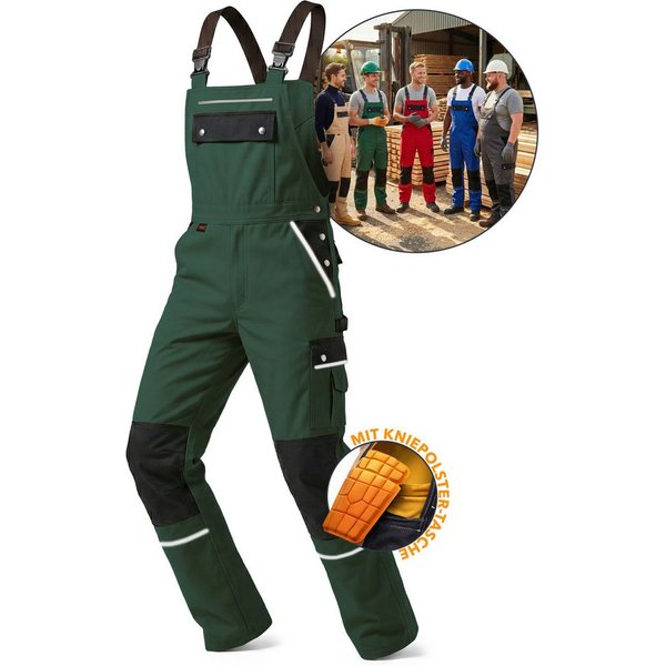TMG International Arbeitslatzhose Latzhose Arbeitshose Cargohose Overall Blaumann