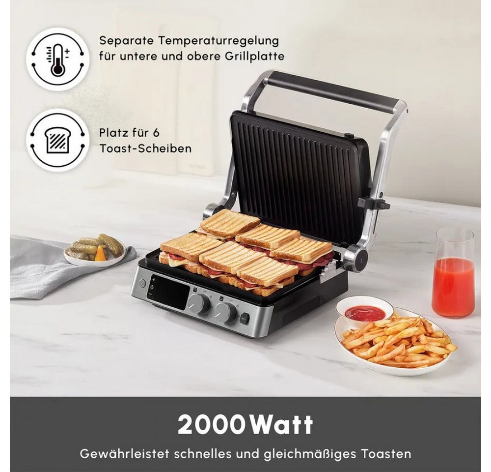 Karaca Toaster Karaca Compact Stahl Inox 2008 Grill- und Toastmaschine 2000 W – Bild 3 von 5