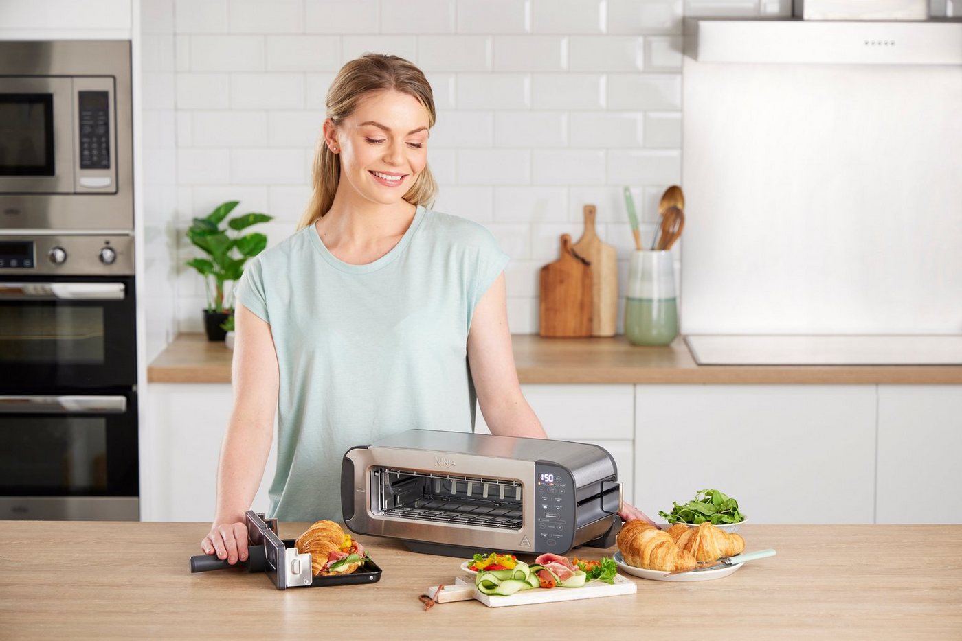 NINJA Toaster ST202EU Ninja Foodi, 1 Schlitz, 2400 W, 2-in-1 Toaster, Grill & Panini-Presse – Bild 3 von 5