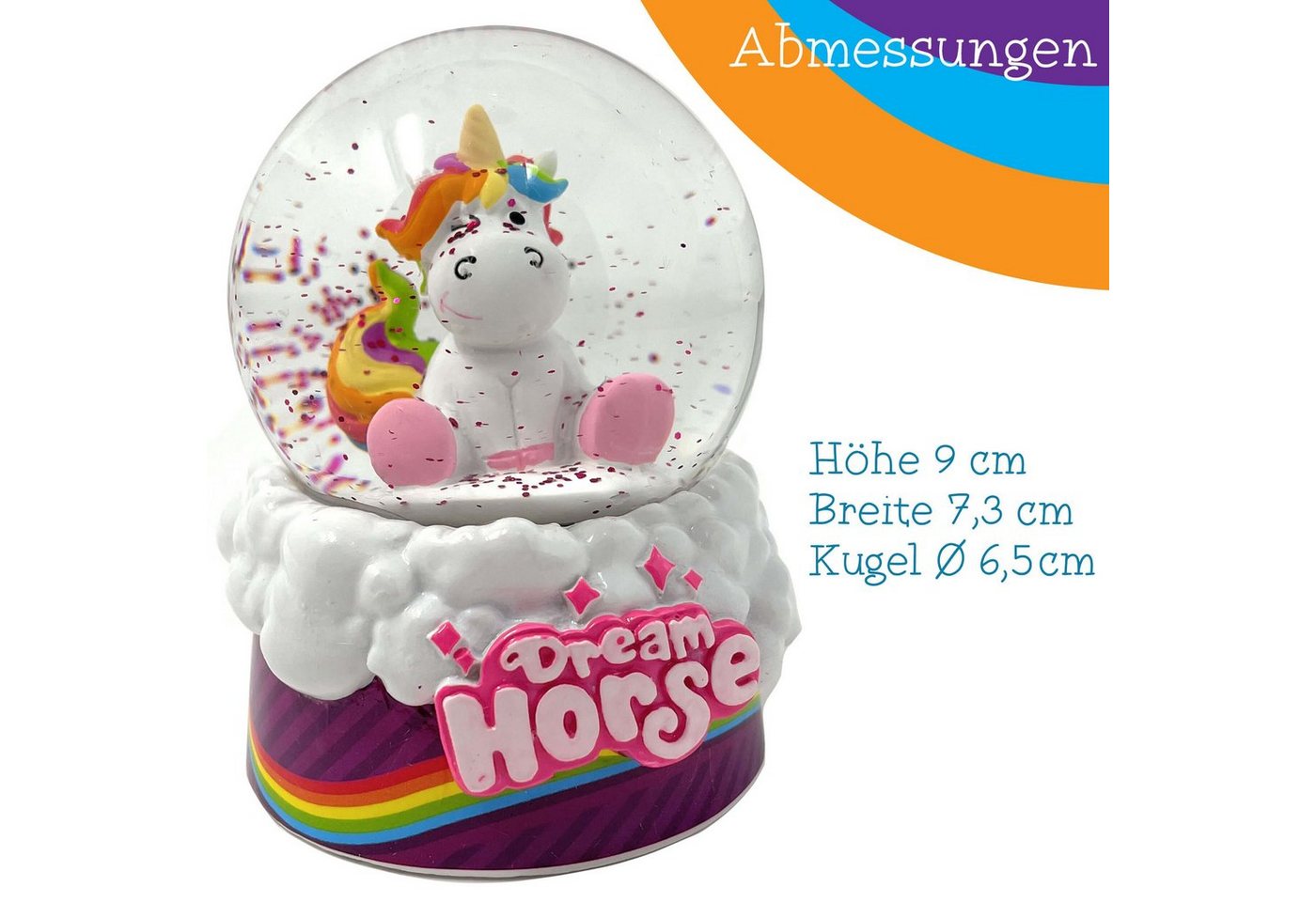 TOBJA Schneekugel Schneekugel Einhorn mit Glitzer, Schüttelkugel Glas Unicorn - Eine via zufällige Auswa – Bild 5 von 5