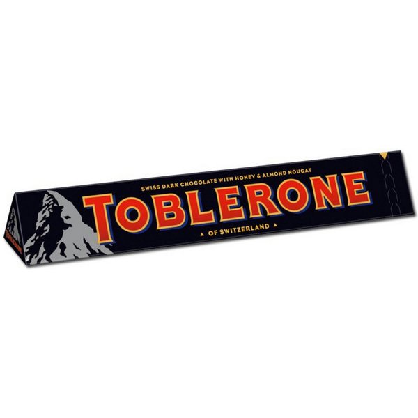 Toblerone Schokolade, Toblerone Dark dunkler Schokolade mit Honig Mandel Nougat 100g