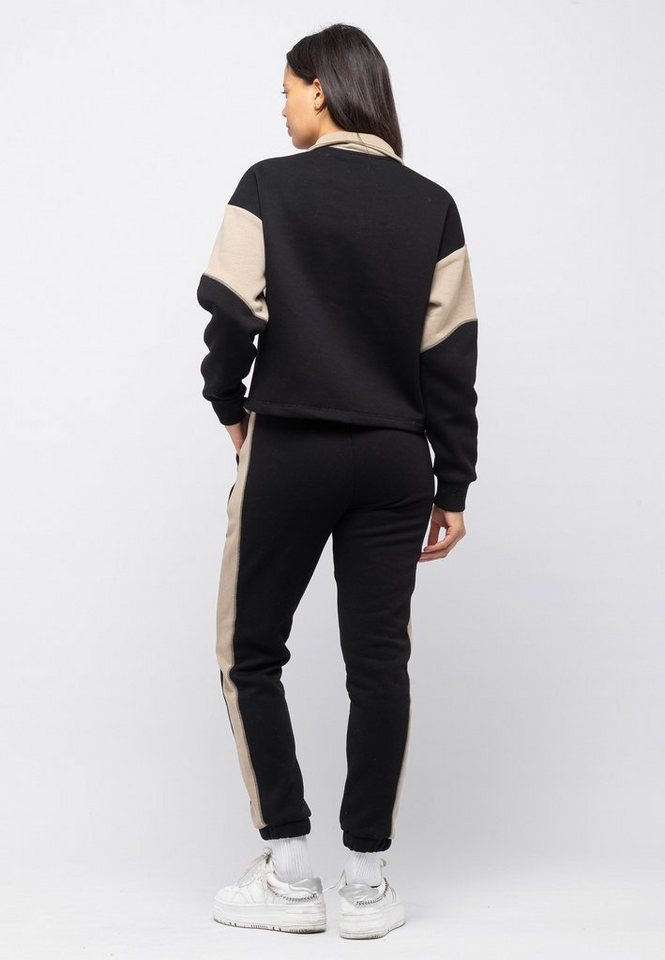 Tom Barron Trainingsanzug Casual Oversize Tracksuit Half Zipper In Front, mit modernem Design – Bild 2 von 5