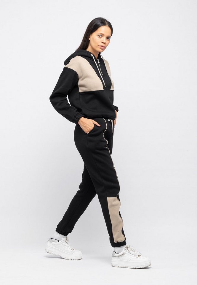 Tom Barron Trainingsanzug Casual Oversize Tracksuit Half Zipper In Front, mit modernem Design – Bild 4 von 5