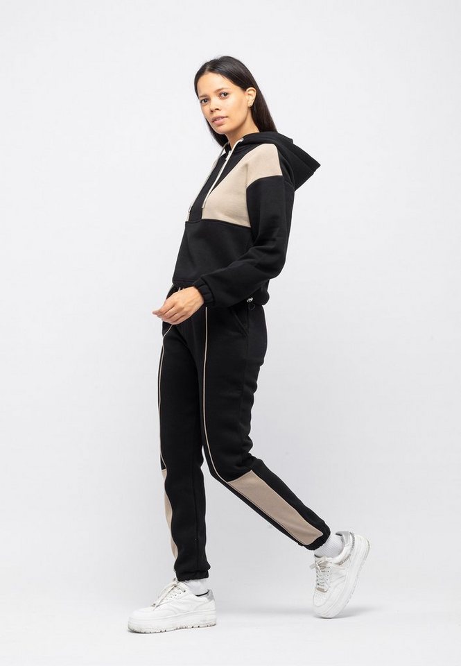 Tom Barron Trainingsanzug Casual Oversize Tracksuit Half Zipper In Front, mit modernem Design – Bild 5 von 5