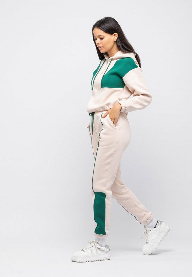 Tom Barron Trainingsanzug Casual Oversize Tracksuit Half Zipper In Front, mit modernem Design – Bild 5 von 5