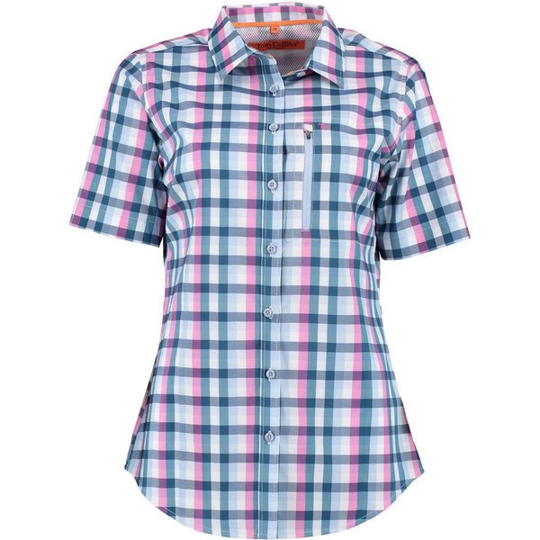 Tom Collins Kurzarmbluse Plixo Kurzarm Freizeitbluse mit TC-Stickerei auf der Tasche