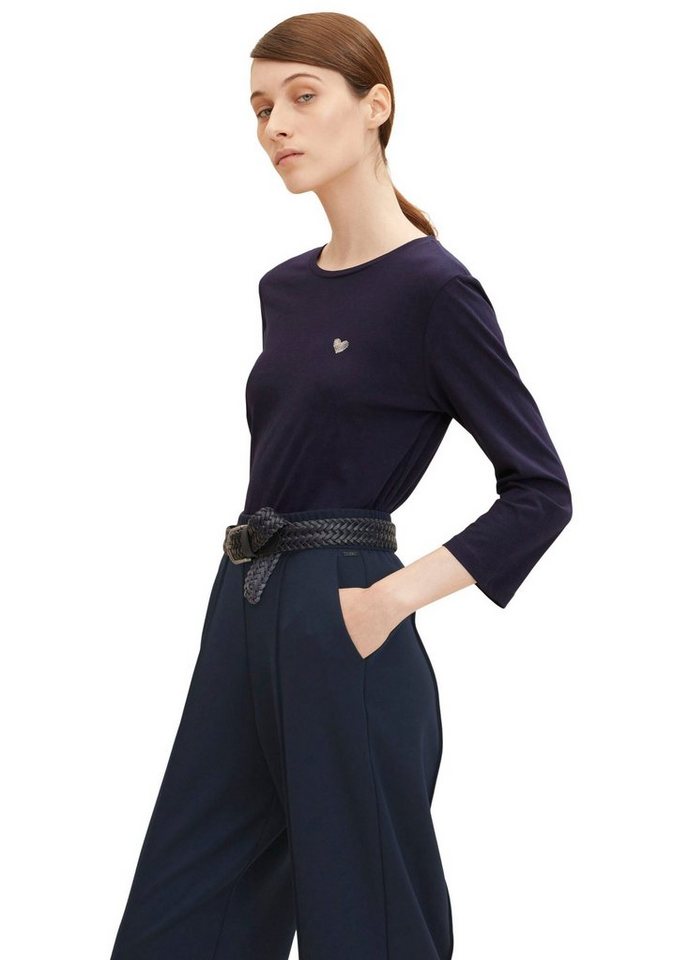 TOM TAILOR 3/4-Arm-Shirt (Packung, 2-tlg., 2er-Pack) im Doppel - immer Ringel + uni – Bild 5 von 5