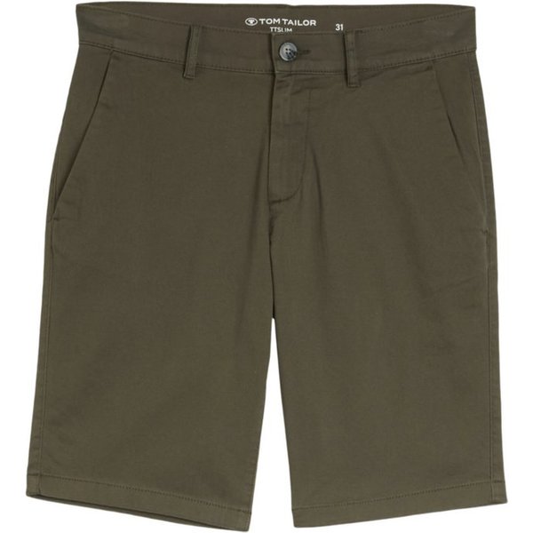 TOM TAILOR Bermudas O braun,Casual,Baumwolle,Unifarben,Slim Fit,Mittel
