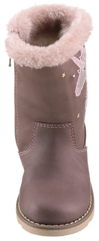 TOM TAILOR Blinkschuh Winterstiefel Langschafttstiefel, Kinderstiefel mit blinkendem Einhornmotiv – Bild 5 von 5