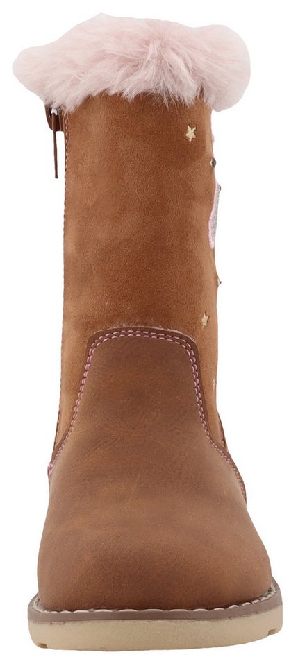 TOM TAILOR Blinkschuh Winterstiefel Langschafttstiefel, Kinderstiefel mit blinkendem Einhornmotiv – Bild 3 von 5