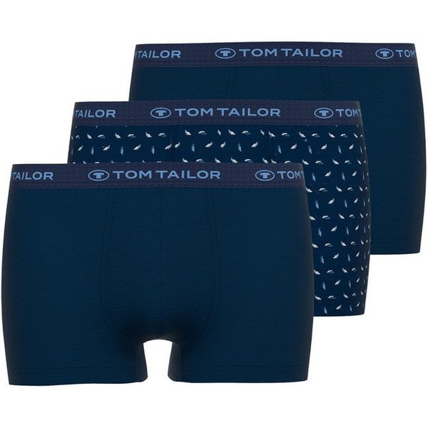 TOM TAILOR Boxershorts Buffer (3er Pack) weich, bequem, eng, elastisch, Logobund, Baumwollmix
