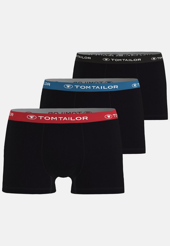 TOM TAILOR Boxershorts Buffer (3er Pack) weich, bequem, basic, eng, Logobund, Baumwollmix – Bild 5 von 5