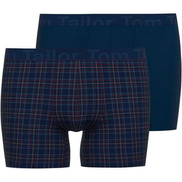 TOM TAILOR Boxershorts Kentucky Logobund, basic, bequem, weich, kariert, Baumwollmix