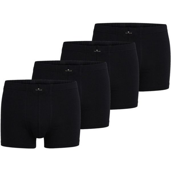 TOM TAILOR Boxershorts Texas (Packung, 4er Pack) bequem, basic, eng, atmungsaktiv, mit Logo, breiter Bund, Baumwollmix