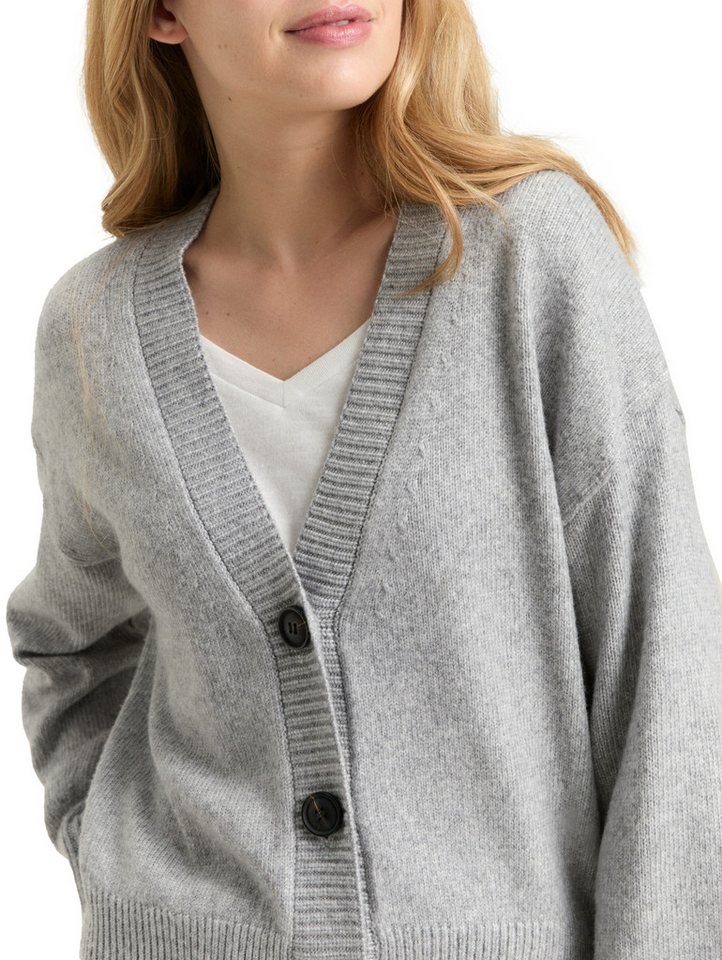 TOM TAILOR Cardigan mit Rippbündchen – Bild 3 von 5