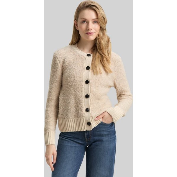 TOM TAILOR Cardigan Pullover & Strickjacken Bouclé Cardigan mit Wollanteil