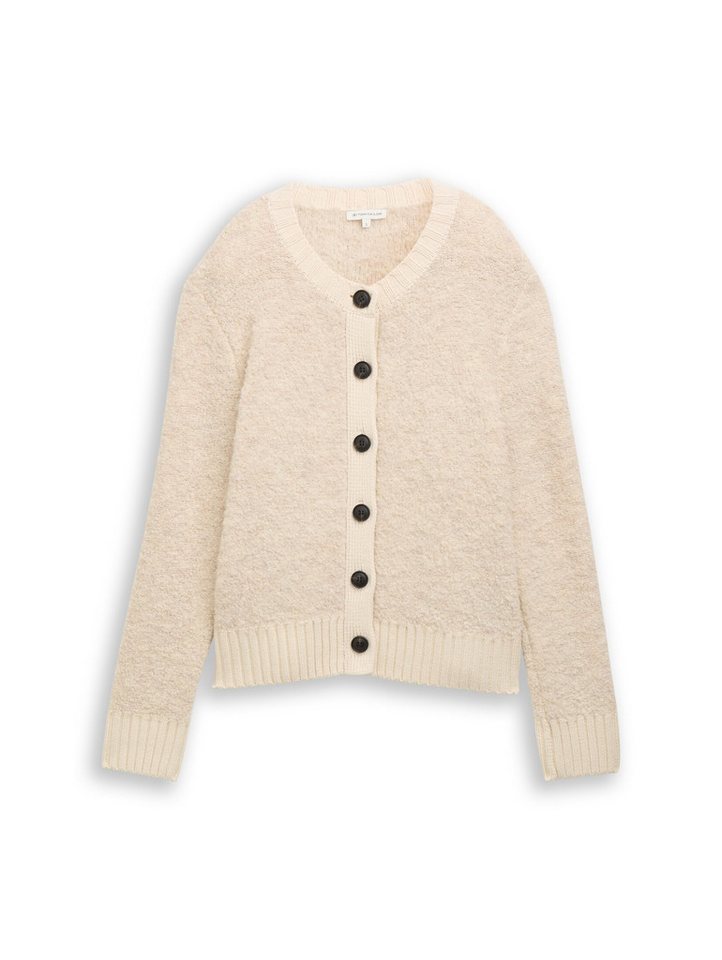 TOM TAILOR Cardigan Pullover & Strickjacken Bouclé Cardigan mit Wollanteil – Bild 2 von 5