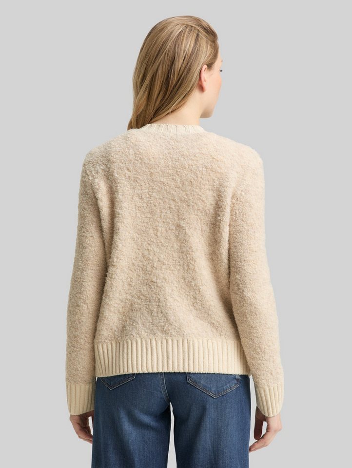 TOM TAILOR Cardigan Pullover & Strickjacken Bouclé Cardigan mit Wollanteil – Bild 3 von 5