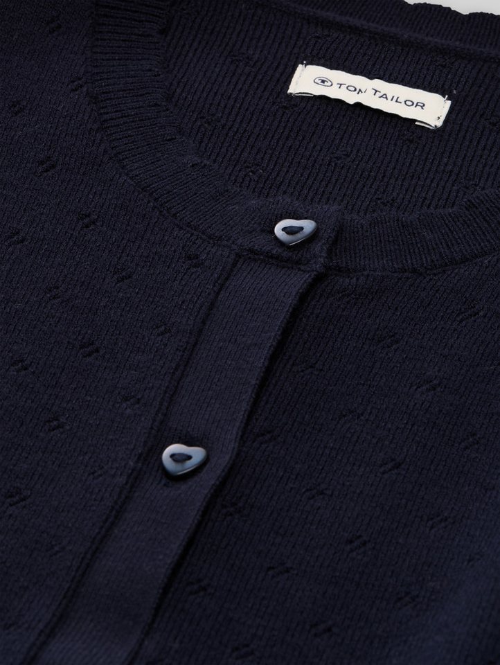 TOM TAILOR Cardigan Pullover & Strickjacken Cardigan mit Lochmuster – Bild 2 von 3