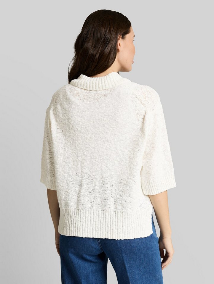 TOM TAILOR Cardigan Pullover & Strickjacken Loose Fit Bouclé Cardigan mit Kragen – Bild 3 von 5